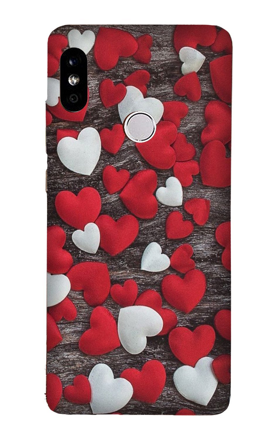 Red White Hearts Case for Xiaomi Redmi Note 7/Note 7 Pro  (Design - 105)