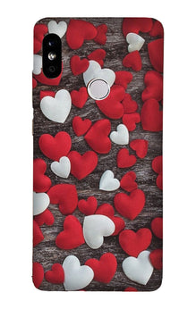 Red White Hearts Case for Xiaomi Redmi Y3  (Design - 105)