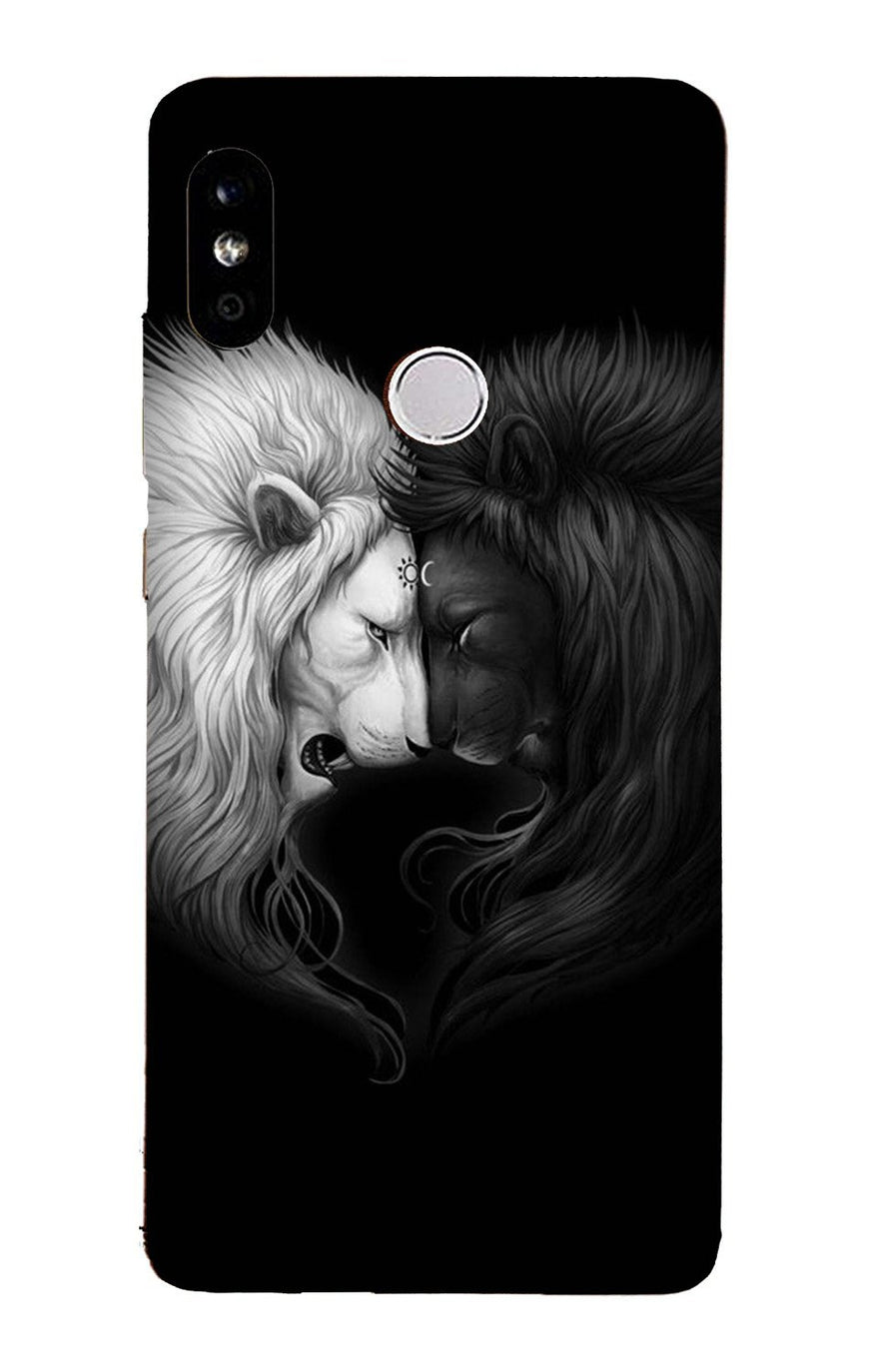 Dark White Lion Case for Xiaomi Redmi 7  (Design - 140)