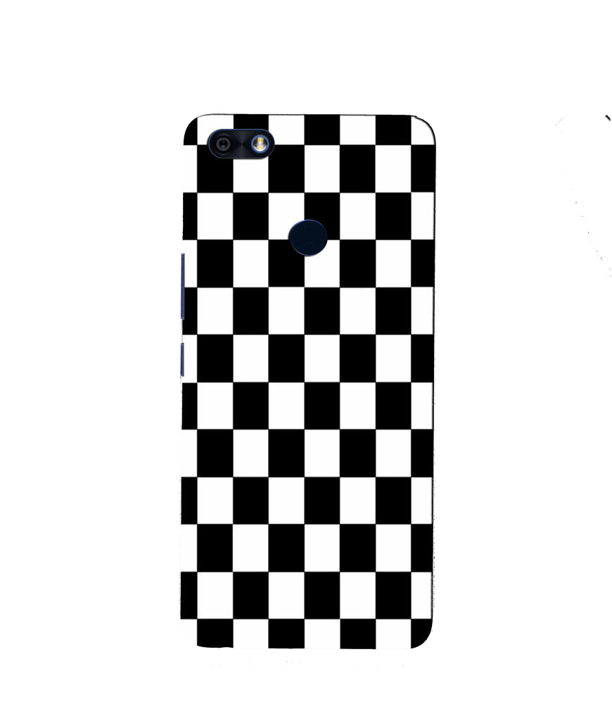 Black White Boxes Mobile Back Case for Infinix Note 5 / Note 5 Pro (Design - 372)