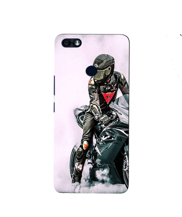 Biker Mobile Back Case for Infinix Note 5 / Note 5 Pro (Design - 383)
