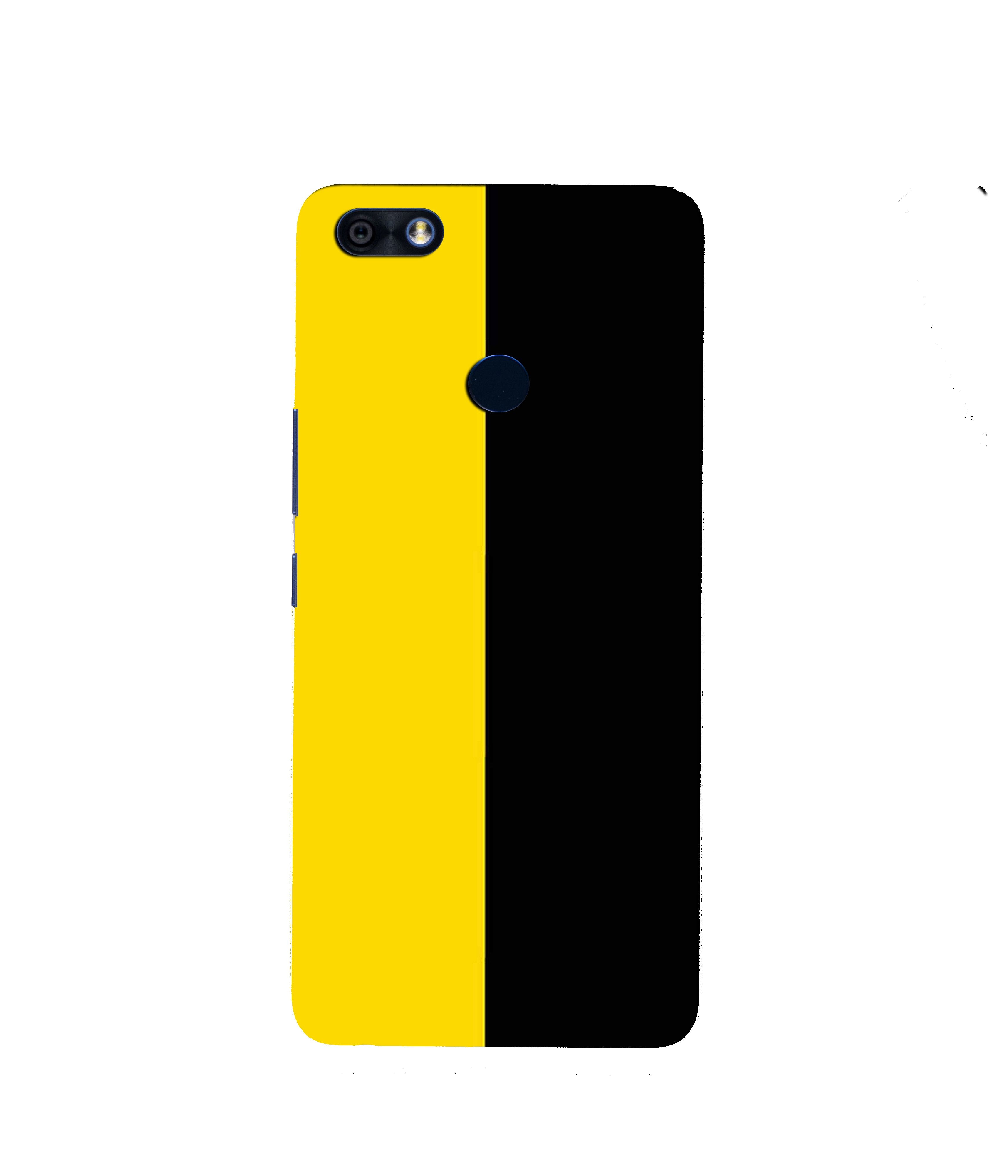 Black Yellow Pattern Mobile Back Case for Infinix Note 5 / Note 5 Pro (Design - 397)
