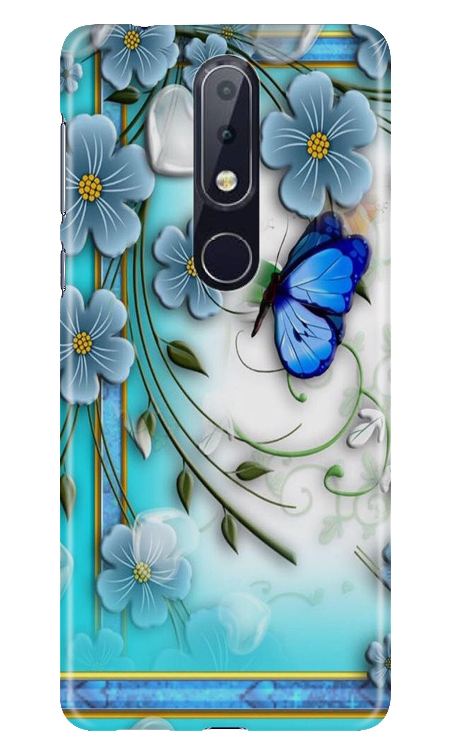 Blue Butterfly Case for Nokia 6.1 Plus