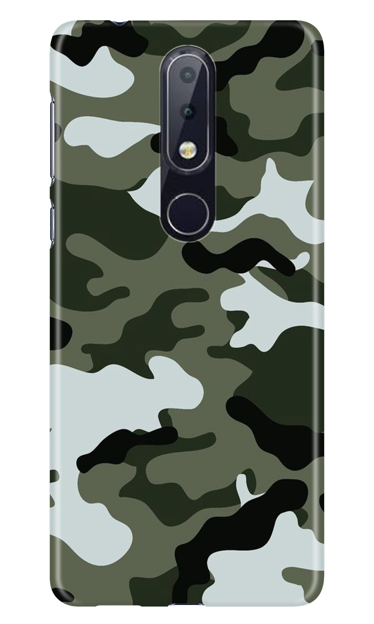 Army Camouflage Case for Nokia 6.1 Plus(Design - 108)