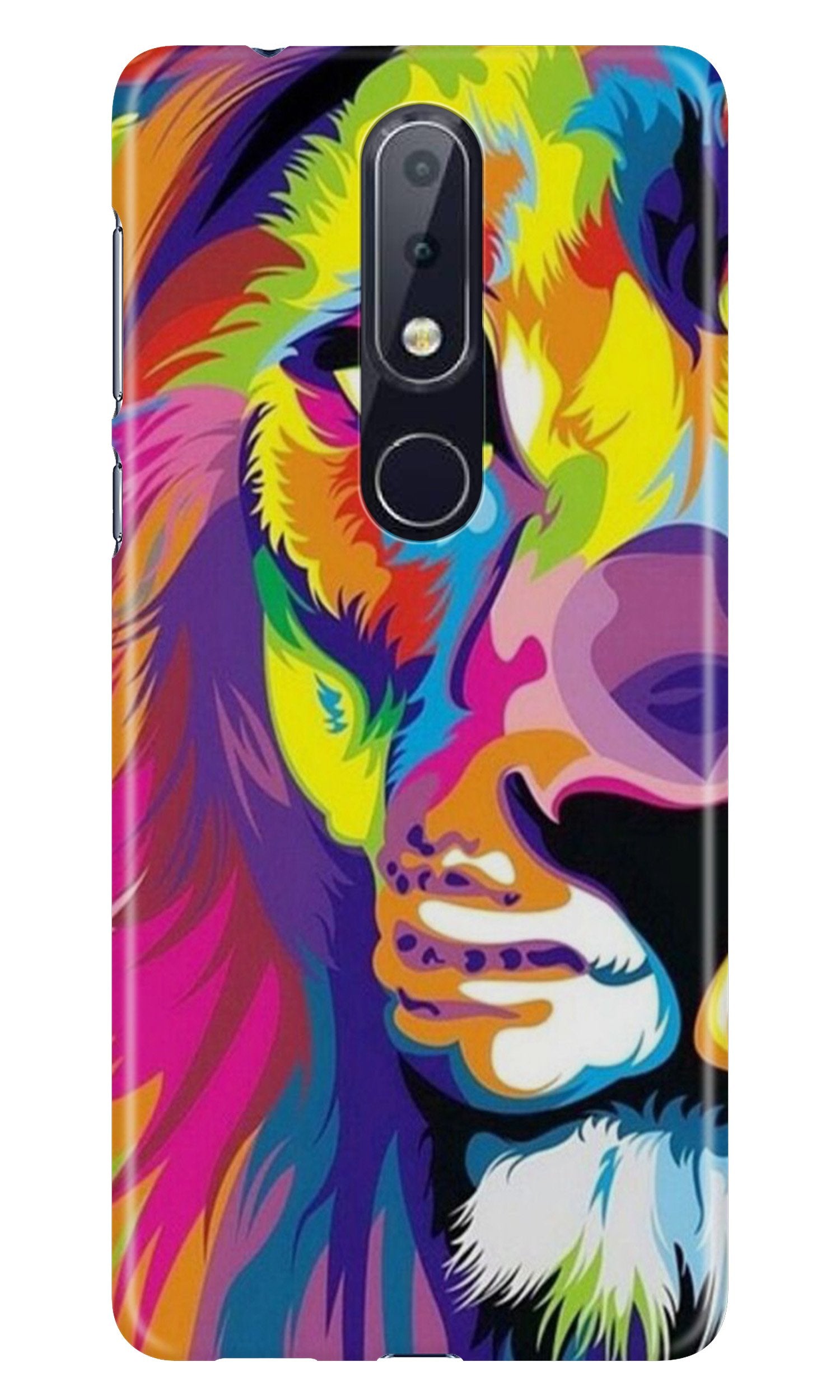 Colorful Lion Case for Nokia 6.1 Plus(Design - 110)
