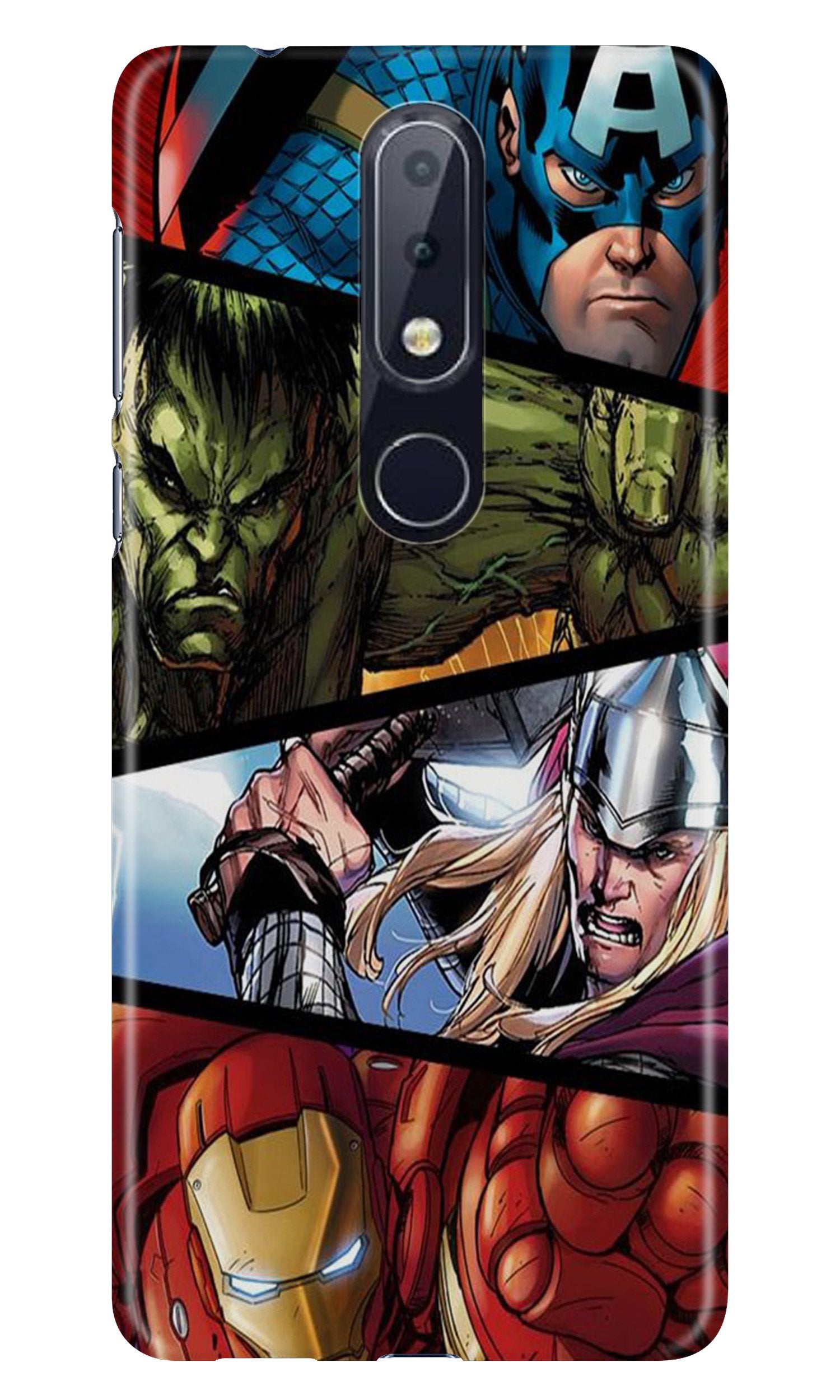 Avengers Superhero Case for Nokia 6.1 Plus(Design - 124)