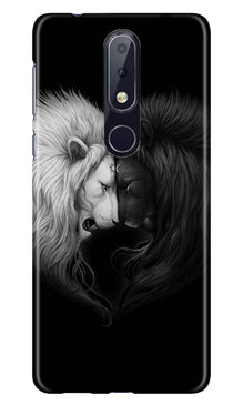Dark White Lion Case for Nokia 6.1 Plus  (Design - 140)