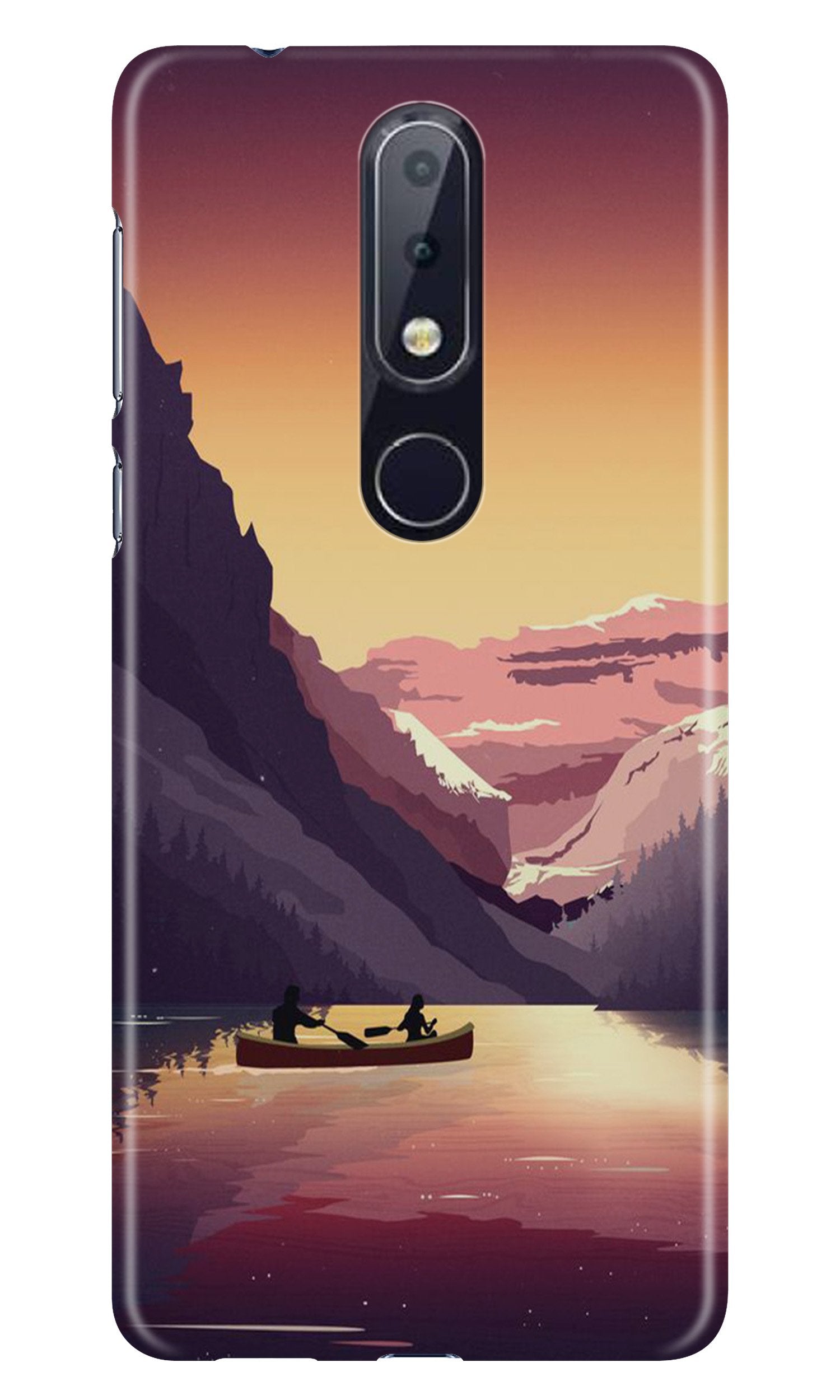 Mountains Boat Case for Nokia 6.1 Plus (Design - 181)