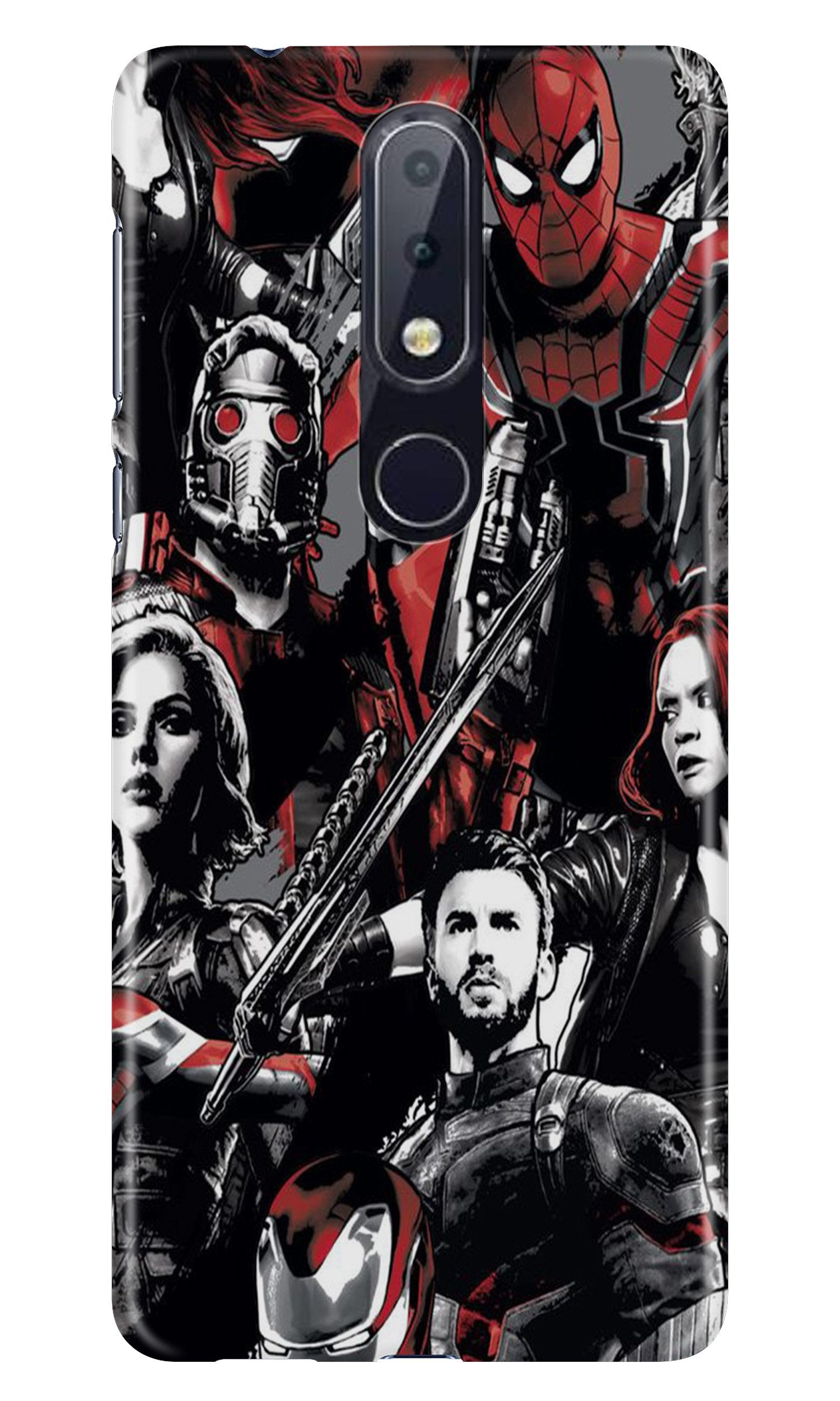 Avengers Case for Nokia 6.1 Plus (Design - 190)