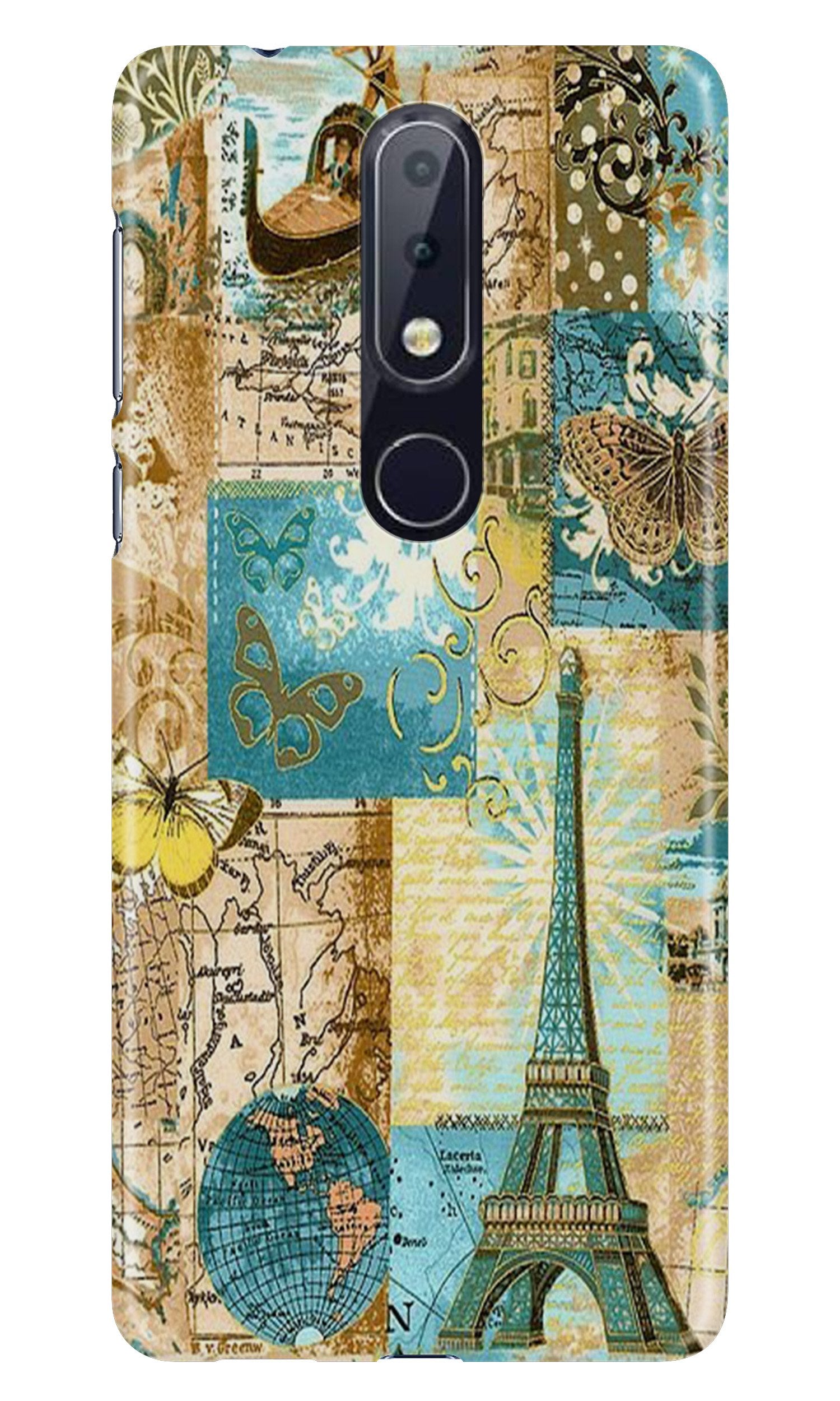 Travel Eiffel Tower  Case for Nokia 6.1 Plus (Design No. 206)