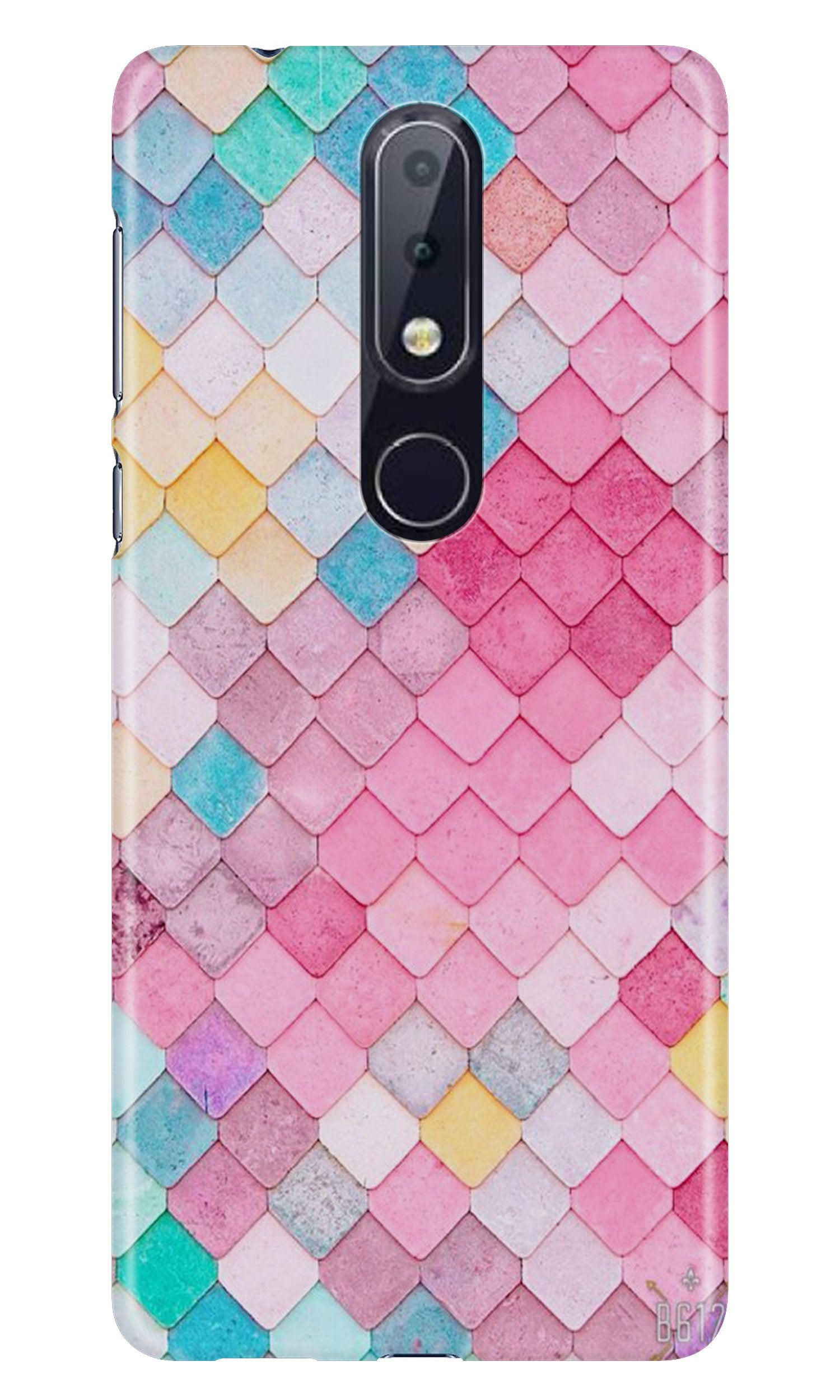 Pink Pattern Case for Nokia 6.1 Plus (Design No. 215)