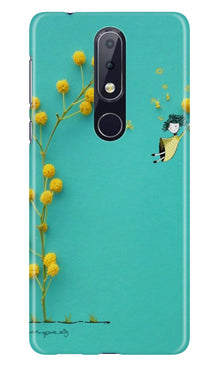 Flowers Girl Case for Nokia 7.1 (Design No. 216)