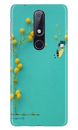 Flowers Girl Case for Nokia 7.1 (Design No. 216)