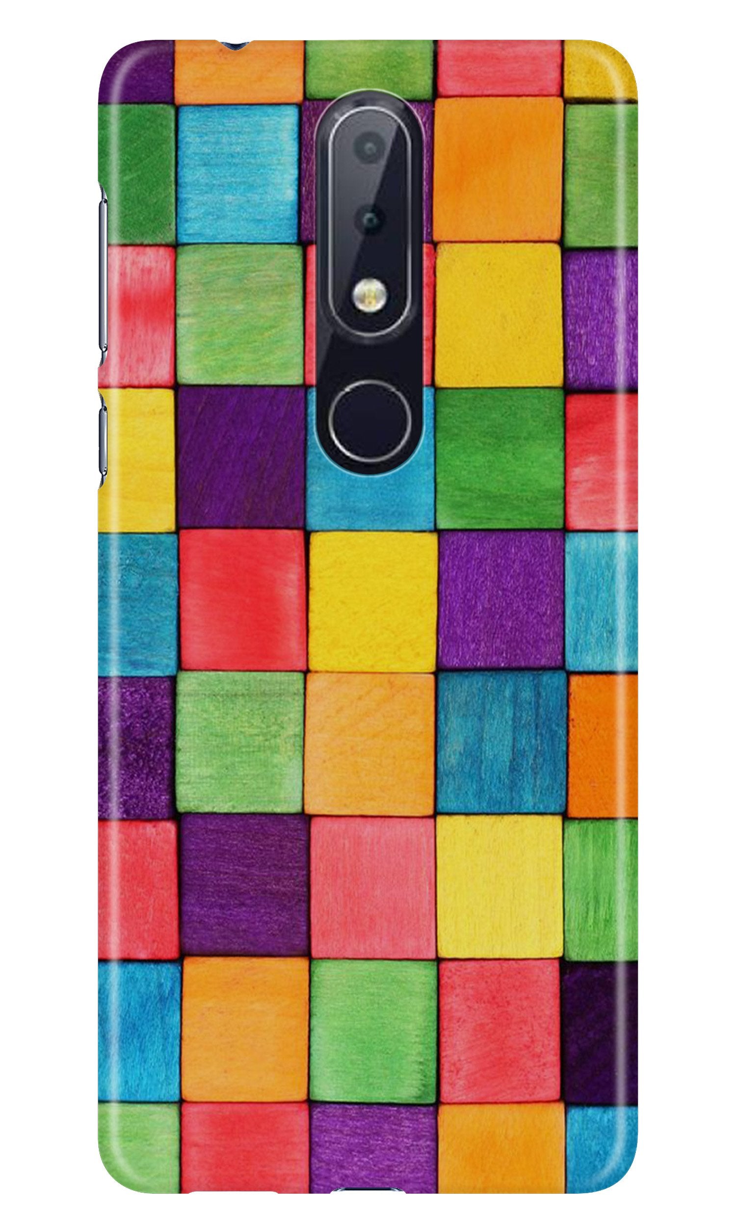 Colorful Square Case for Nokia 6.1 Plus (Design No. 218)
