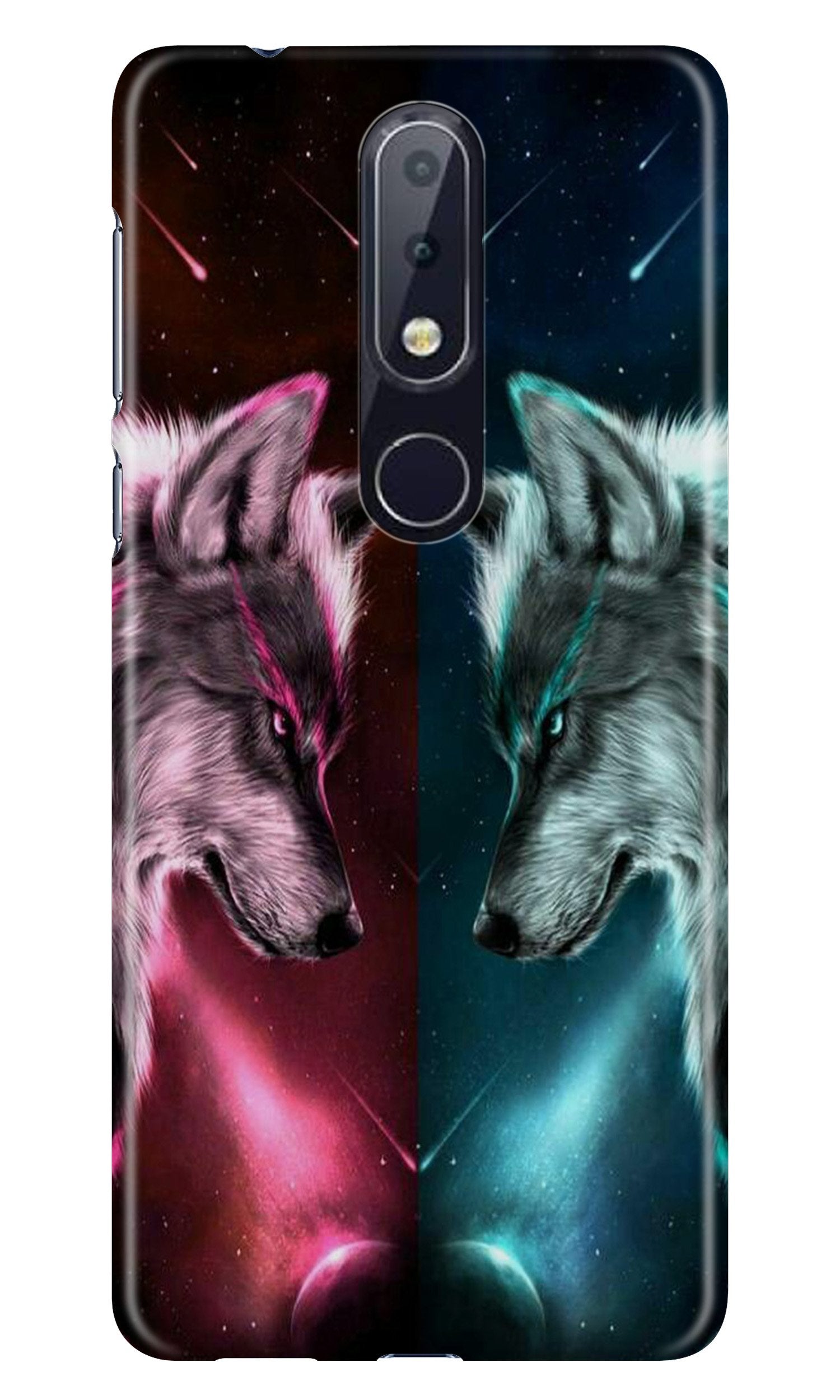 Wolf fight Case for Nokia 6.1 Plus (Design No. 221)