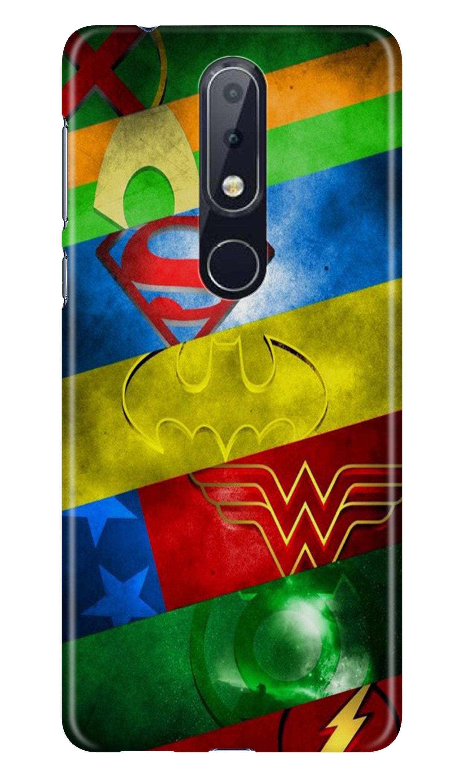 Superheros Logo Case for Nokia 6.1 Plus (Design No. 251)