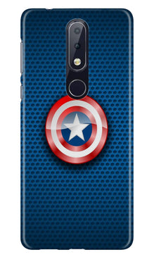 Captain America Shield Case for Nokia 6.1 Plus (Design No. 253)
