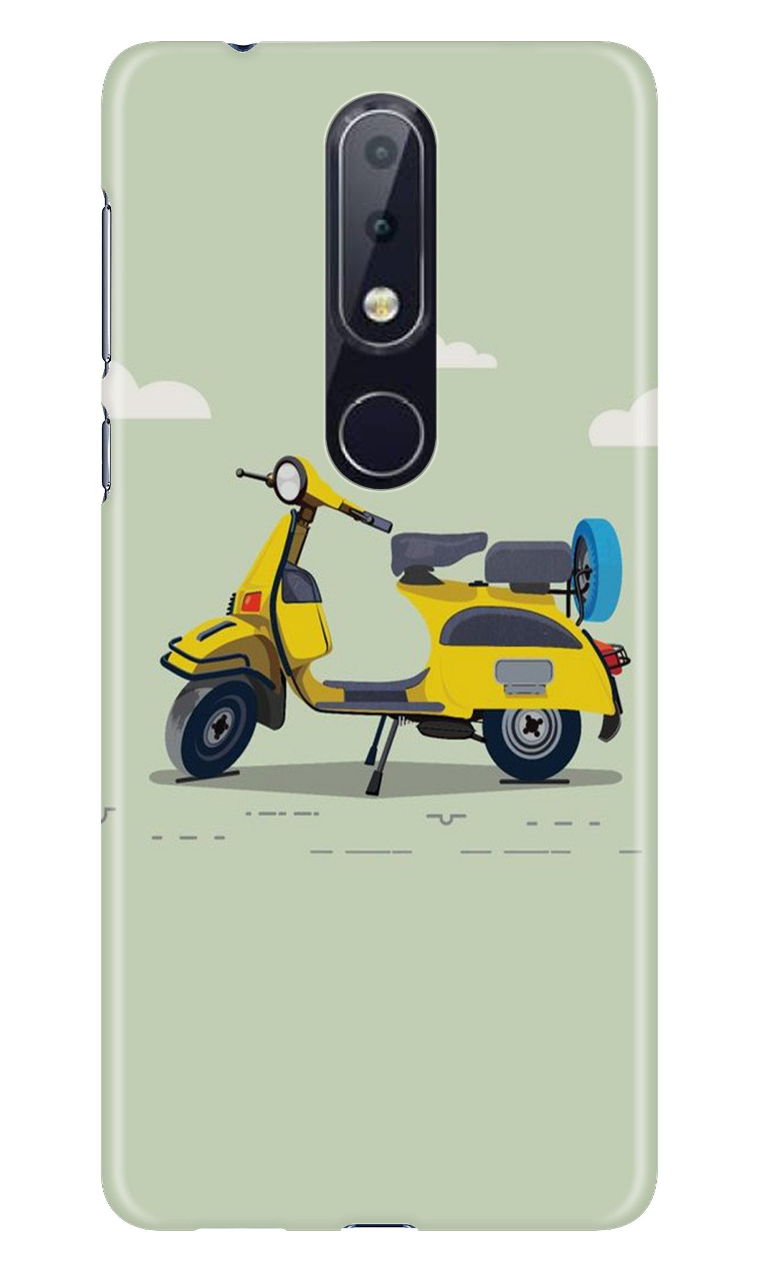 Vintage Scooter Case for Nokia 6.1 Plus (Design No. 260)