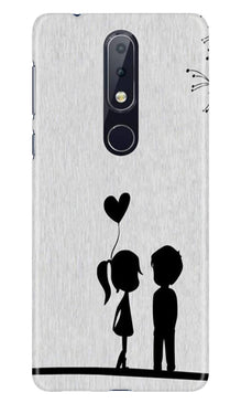 Cute Kid Couple Case for Nokia 6.1 Plus (Design No. 283)