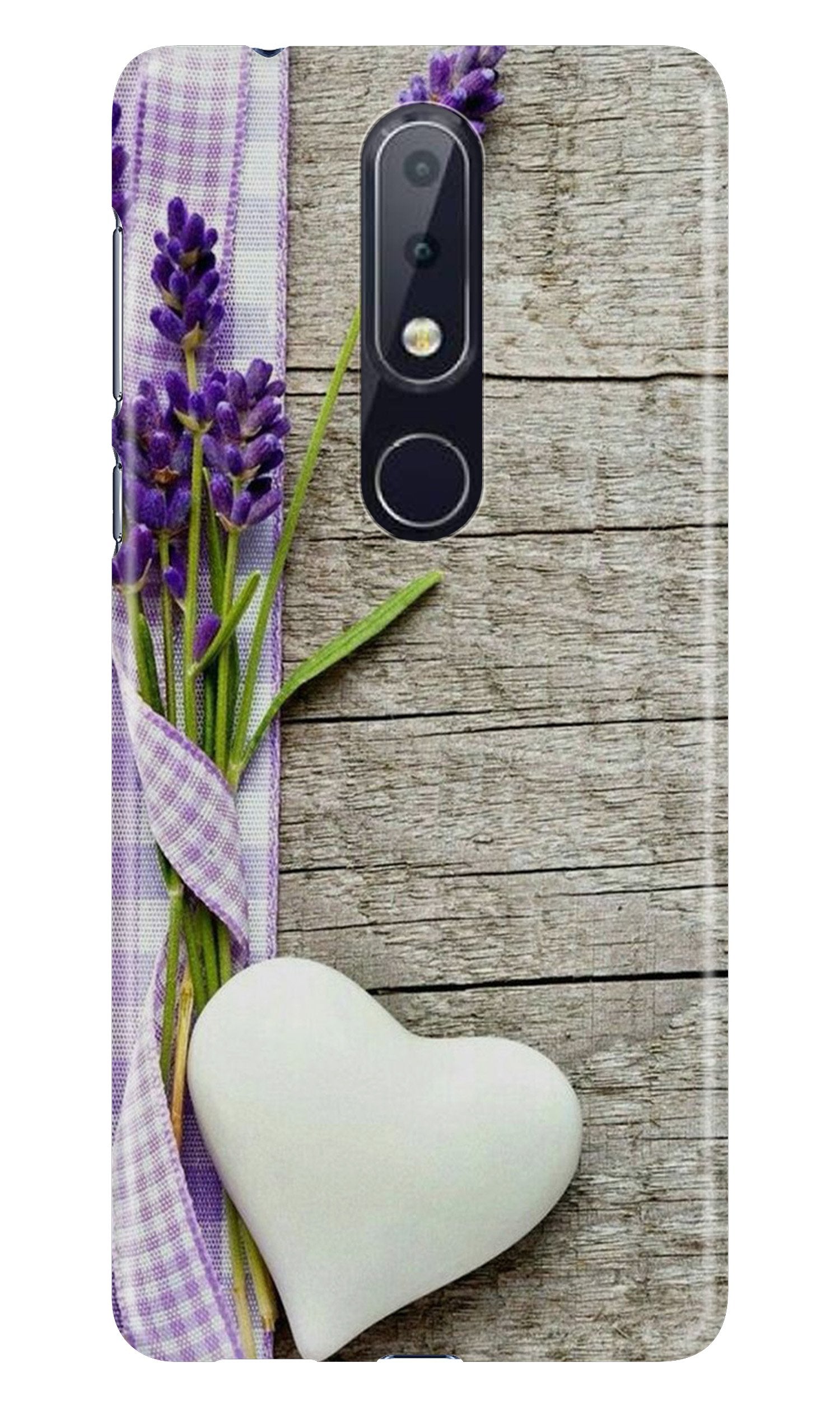 White Heart Case for Nokia 7.1 (Design No. 298)