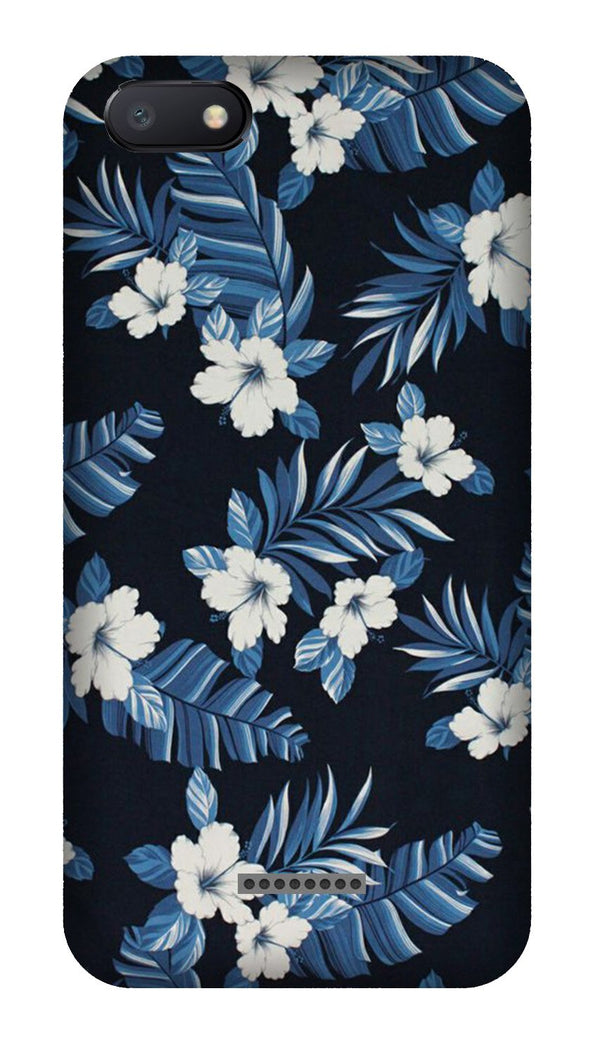White flowers Blue Background2 Case for Redmi 6A