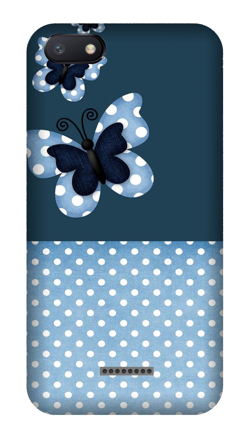 White dots Butterfly Case for Redmi 6A
