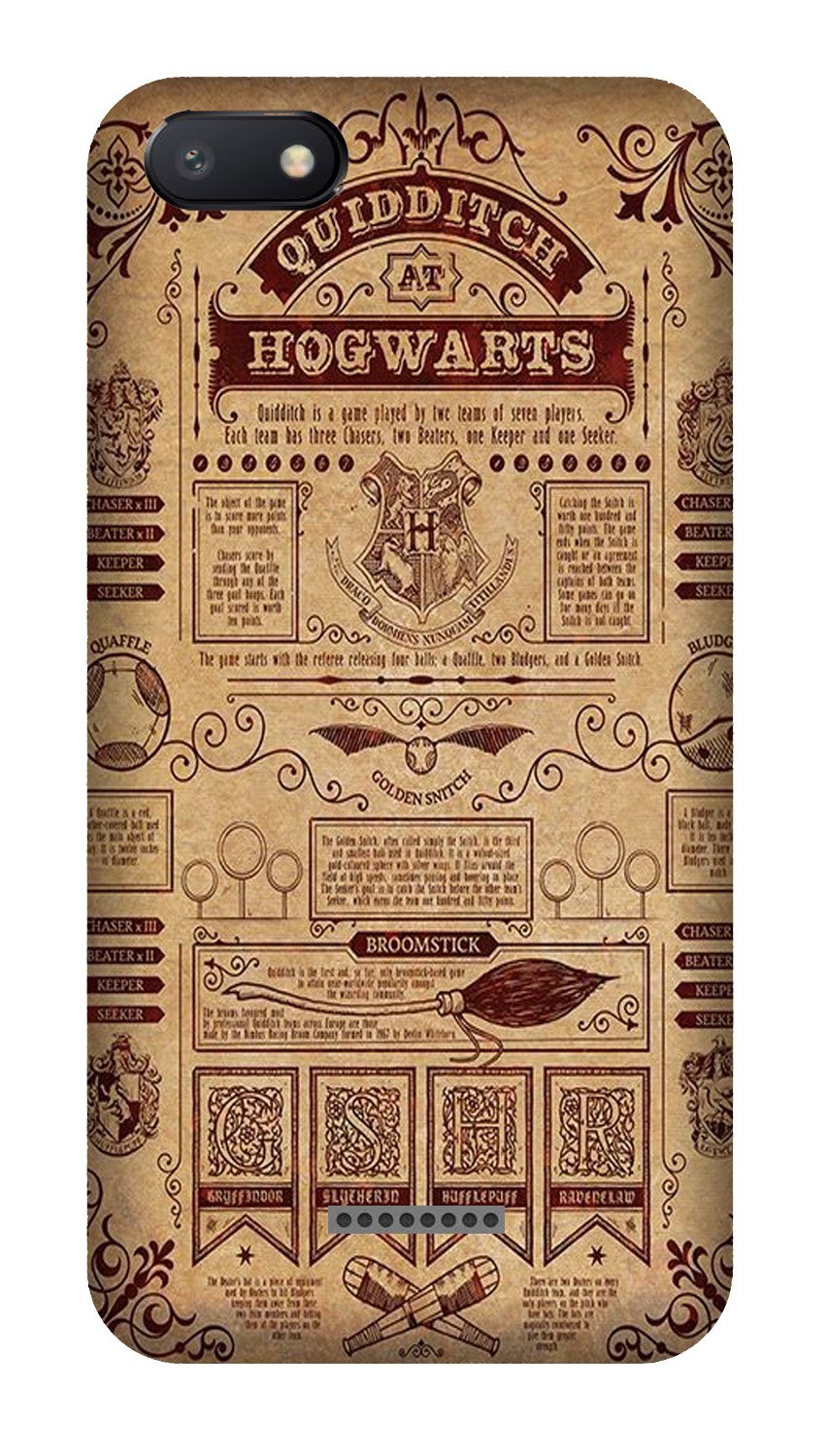 Hogwarts Mobile Back Case for Redmi 6A  (Design - 304)