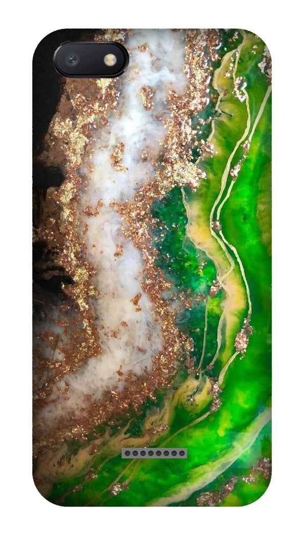 Marble Texture Mobile Back Case for Redmi 6A  (Design - 307)