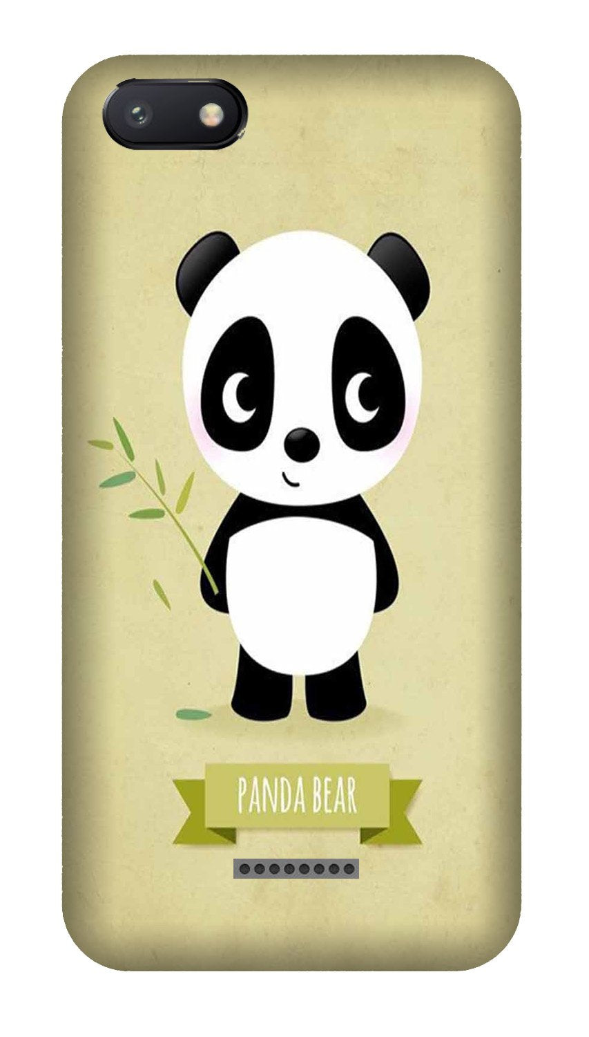 Panda Bear Mobile Back Case for Redmi 6A(Design - 317)