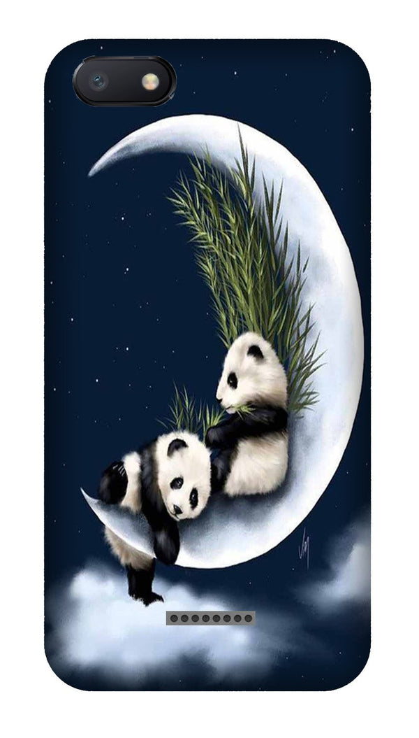 Panda Moon Mobile Back Case for Redmi 6A  (Design - 318)