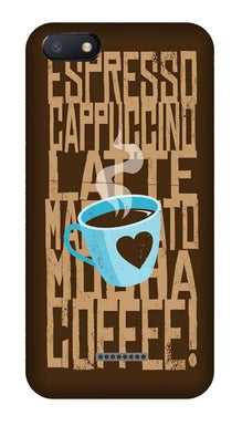 Love Coffee Mobile Back Case for Redmi 6A  (Design - 351)