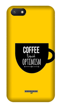 Coffee Optimism Mobile Back Case for Redmi 6A  (Design - 353)