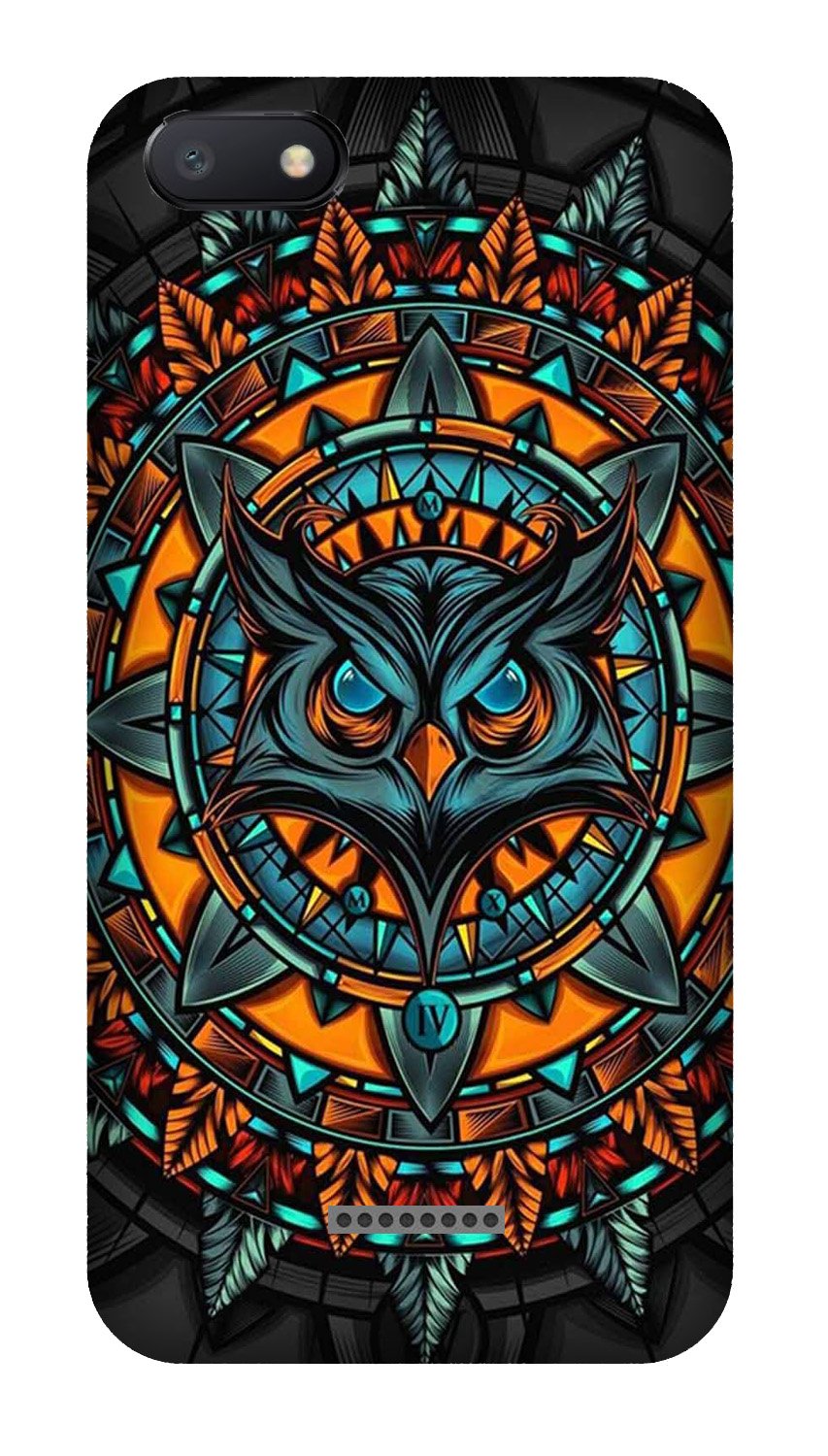 Owl Mobile Back Case for Redmi 6A  (Design - 360)