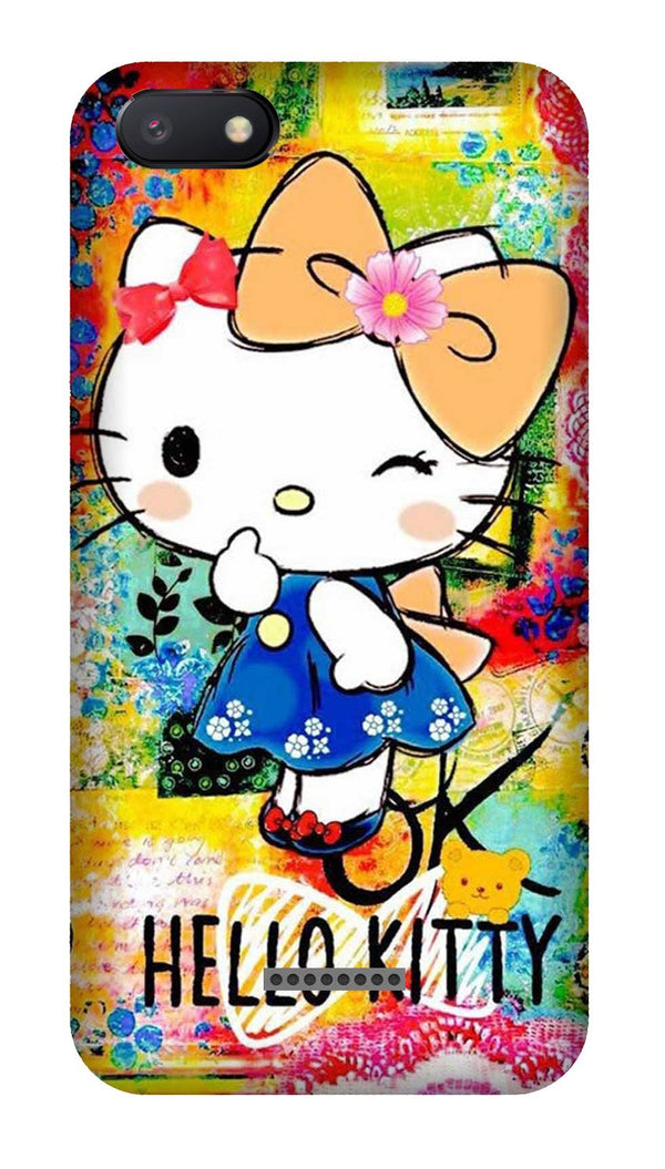 Hello Kitty Mobile Back Case for Redmi 6A  (Design - 362)