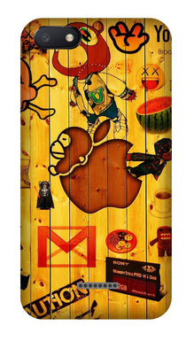 Wooden Texture Mobile Back Case for Redmi 6A  (Design - 367)