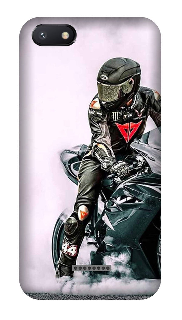 Biker Mobile Back Case for Redmi 6A  (Design - 383)