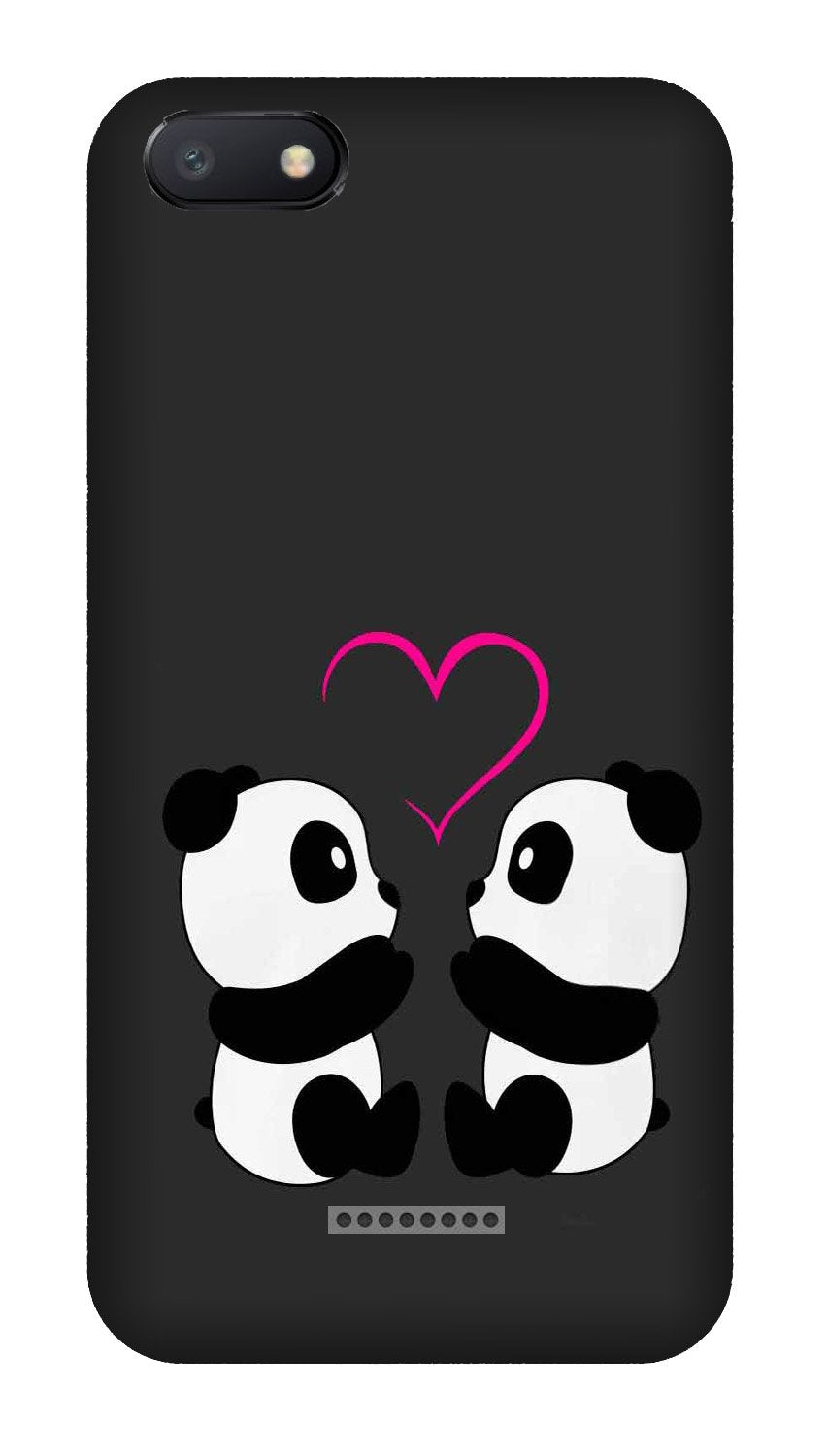 Panda Love Mobile Back Case for Redmi 6A  (Design - 398)