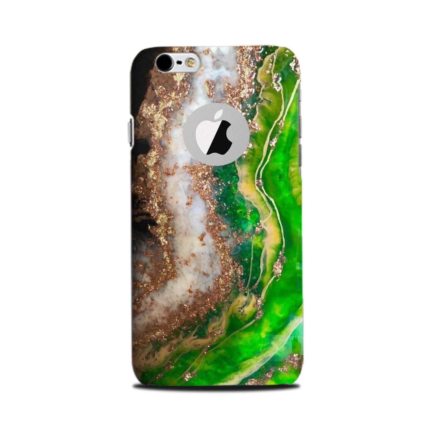 Marble Texture Mobile Back Case for iPhone 6 Plus / 6s Plus Logo Cut  (Design - 307)