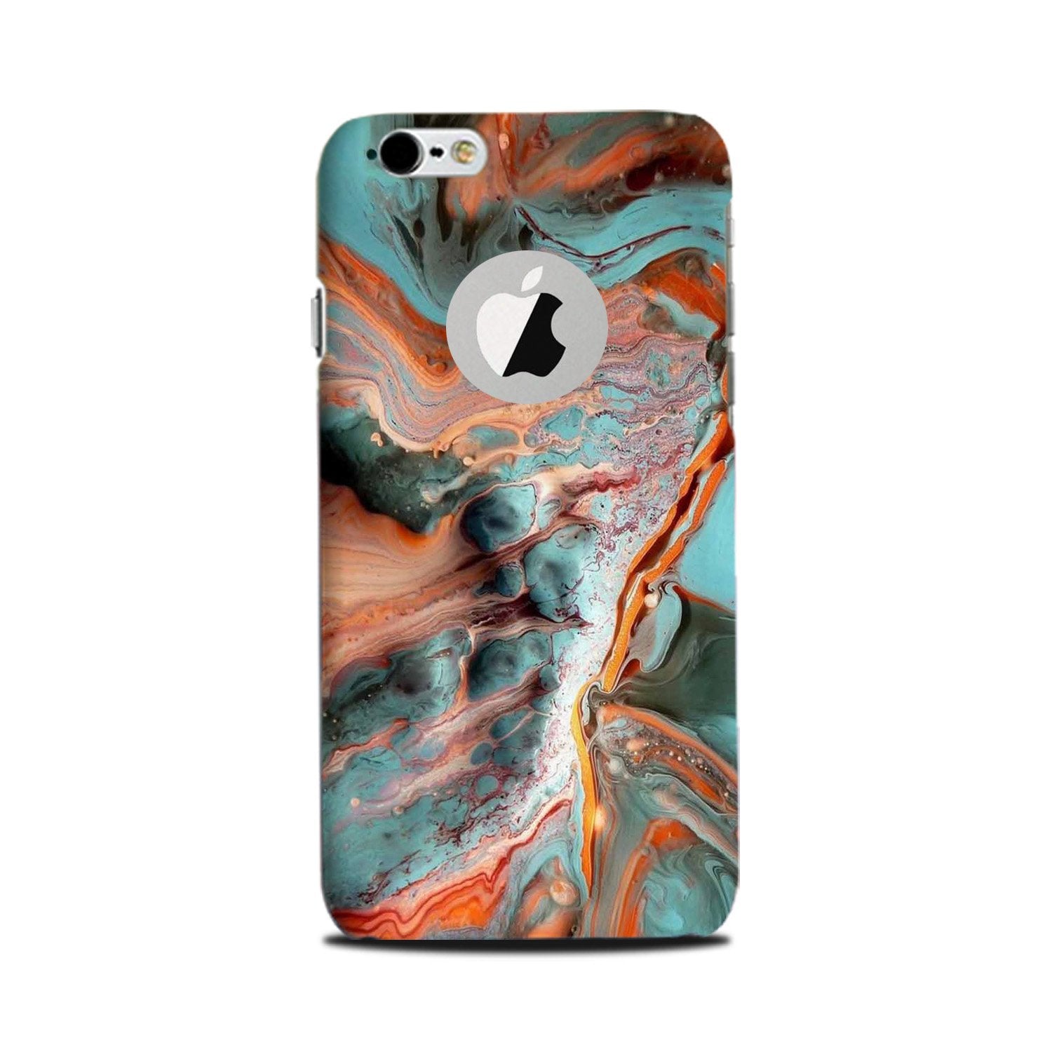 Marble Texture Mobile Back Case for iPhone 6 Plus / 6s Plus Logo Cut  (Design - 309)