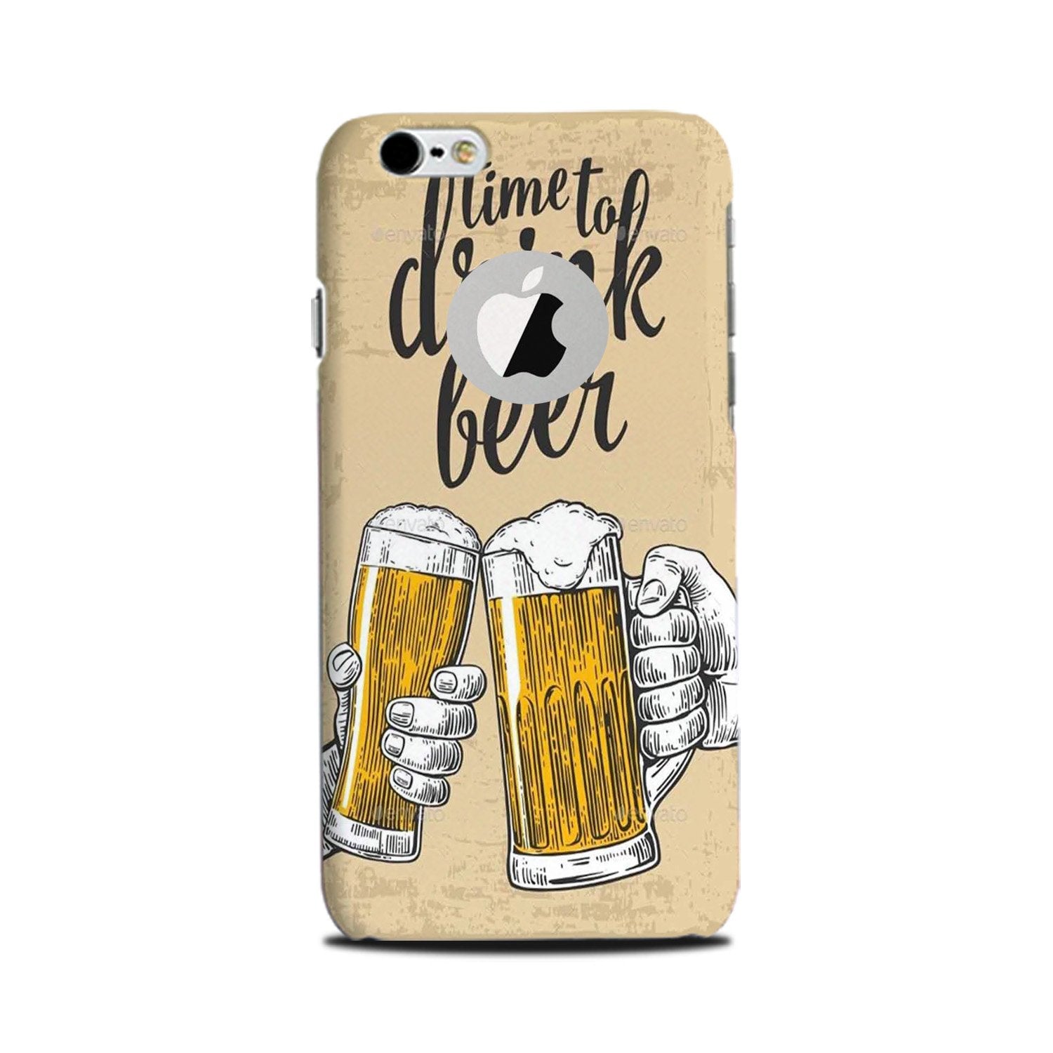 Drink Beer Mobile Back Case for iPhone 6 Plus / 6s Plus Logo Cut(Design - 328)