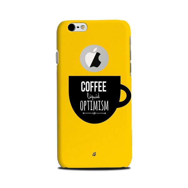 Coffee Optimism Mobile Back Case for iPhone 6 Plus / 6s Plus Logo Cut  (Design - 353)