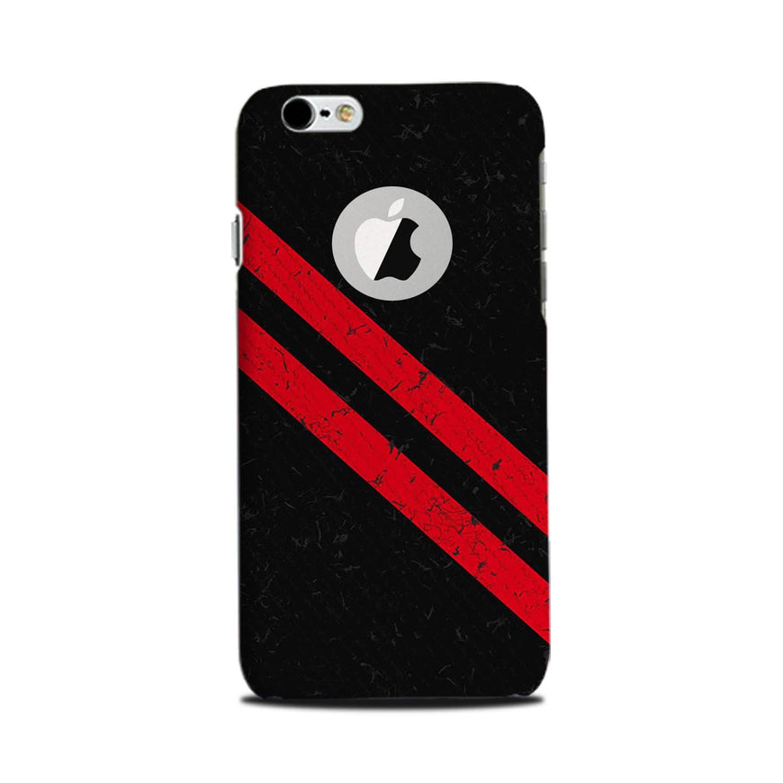 Black Red Pattern Mobile Back Case for iPhone 6 Plus / 6s Plus Logo Cut  (Design - 373)