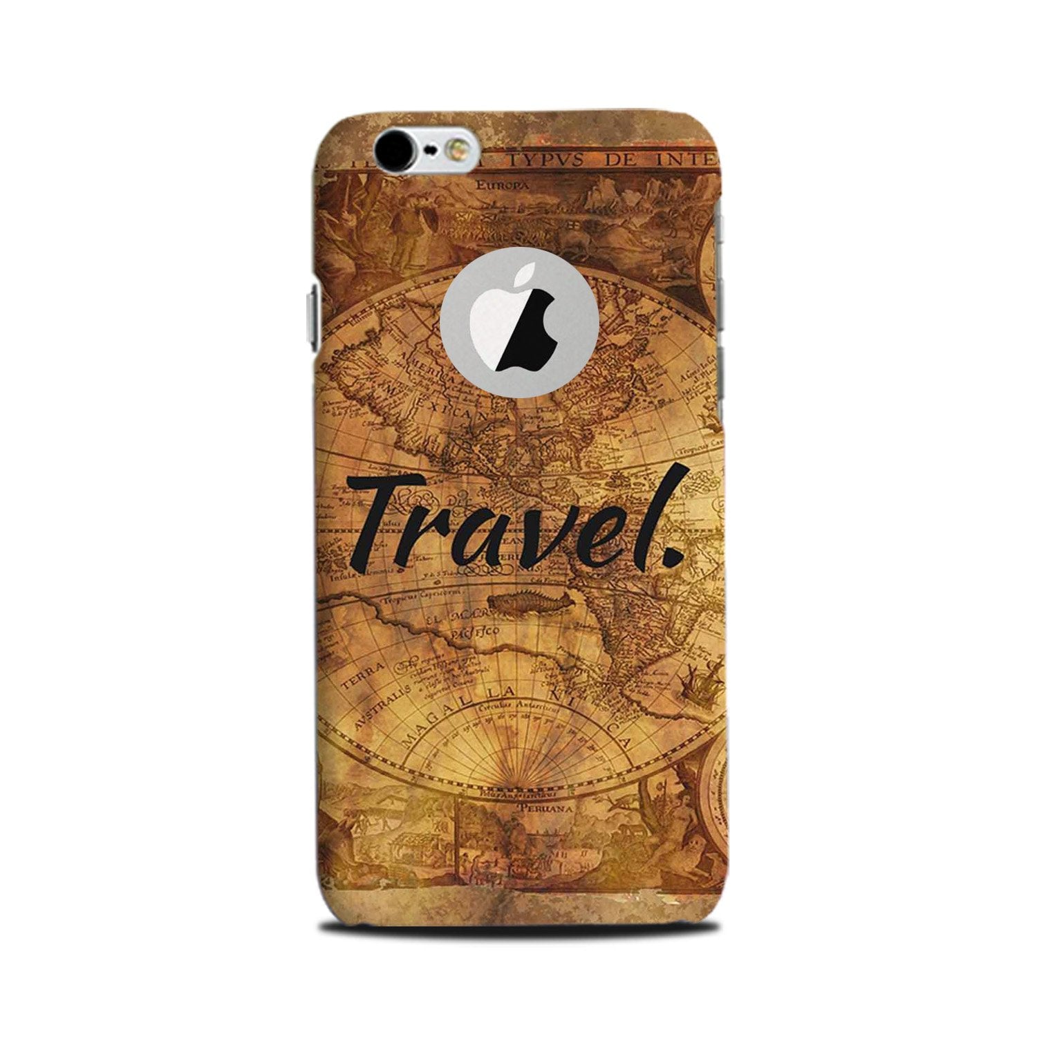 Travel Mobile Back Case for iPhone 6 Plus / 6s Plus Logo Cut  (Design - 375)
