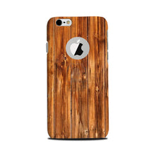Wooden Texture Mobile Back Case for iPhone 6 Plus / 6s Plus Logo Cut  (Design - 376)