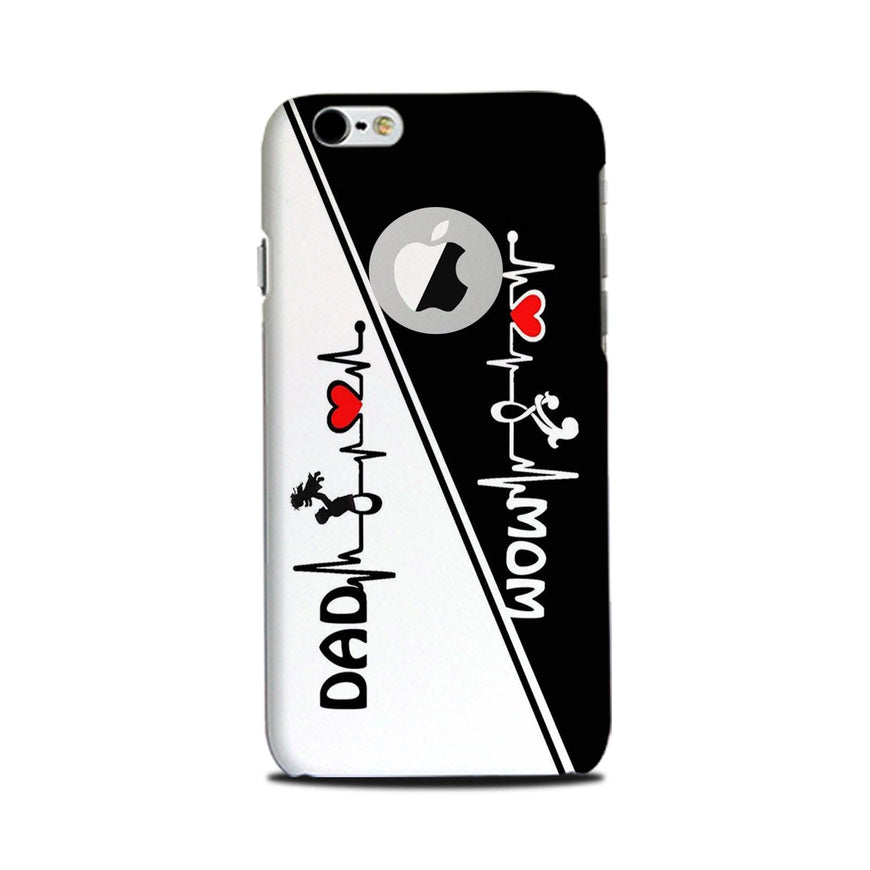 Love Mom Dad Mobile Back Case for iPhone 6 Plus / 6s Plus Logo Cut  (Design - 385)