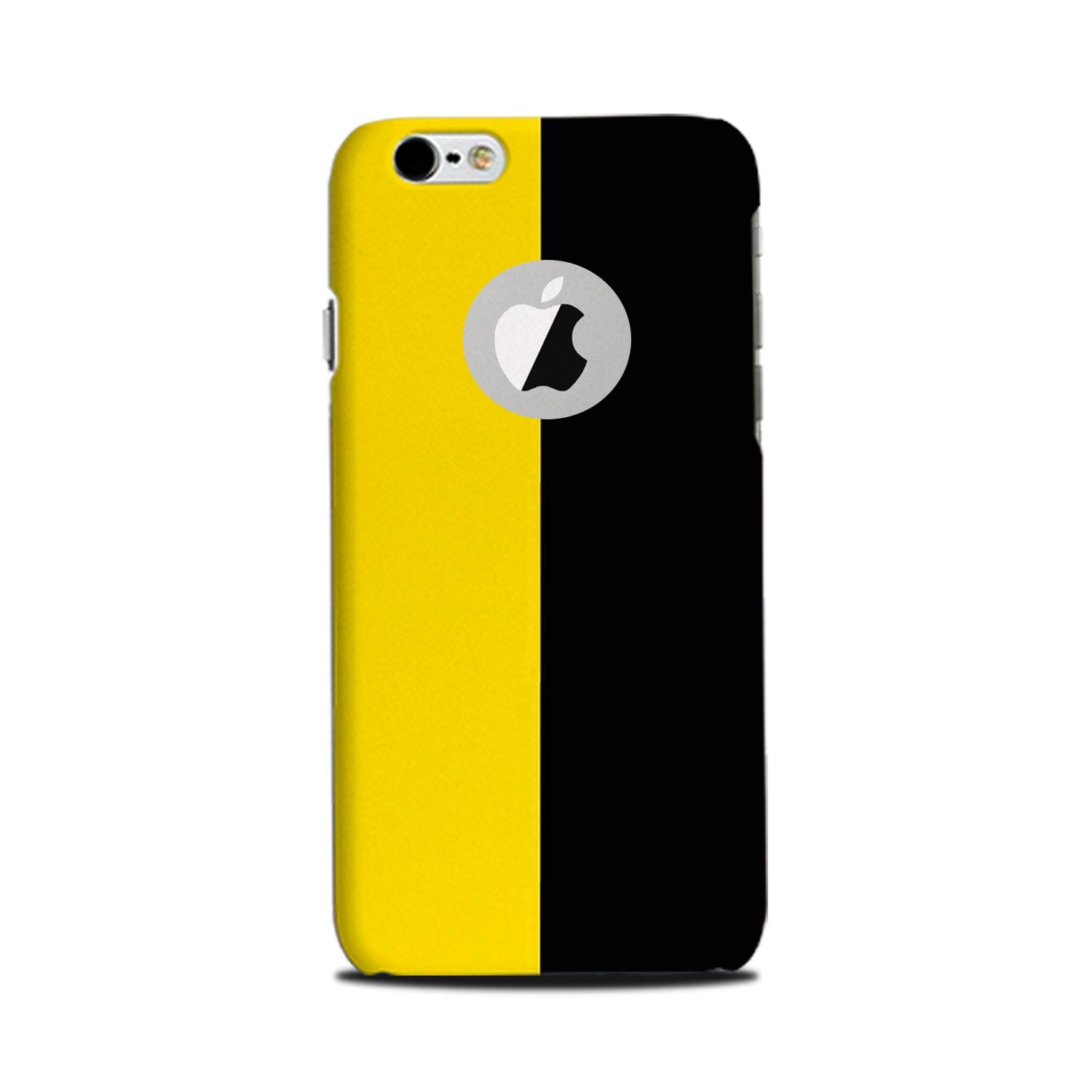 Black Yellow Pattern Mobile Back Case for iPhone 6 Plus / 6s Plus Logo Cut  (Design - 397)