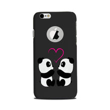 Panda Love Mobile Back Case for iPhone 6 Plus / 6s Plus Logo Cut  (Design - 398)