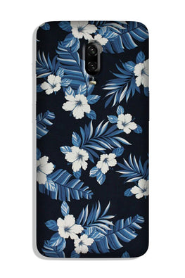 White flowers Blue Background2 Case for OnePlus 6T