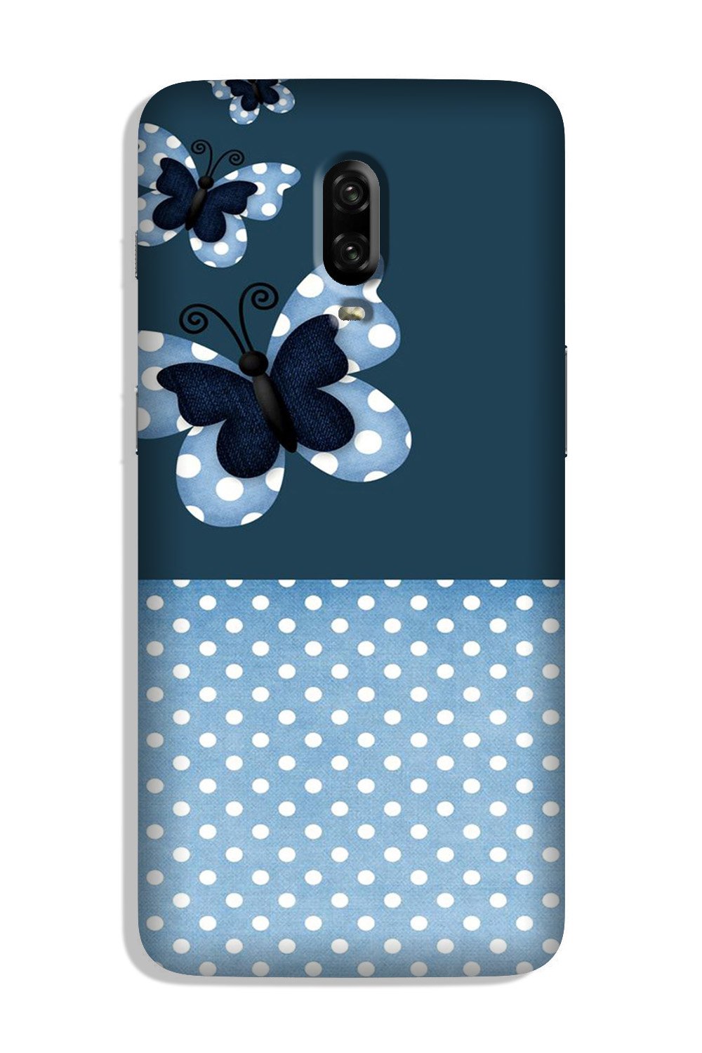 White dots Butterfly Case for OnePlus 6T