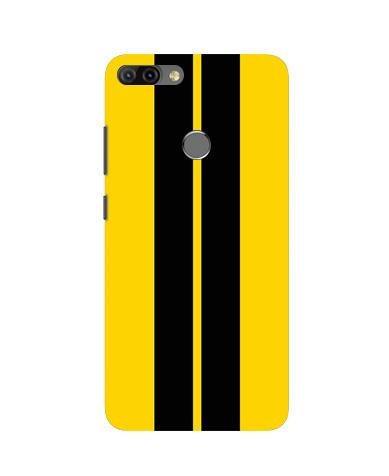 Black Yellow Pattern Mobile Back Case for Infinix Hot 6 Pro (Design - 377)